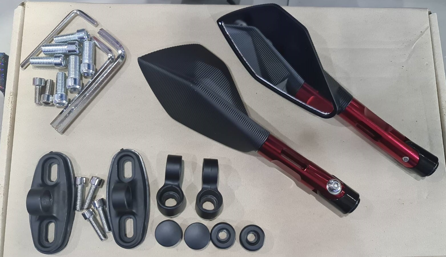 กระจก5เหลียม ใส่ทางเดิม+แถมขาสำหรับใส่แป้นยึดกระจกR3