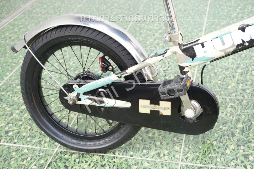 จักรยานเด็กญี่ปุ่น - ล้อ 16 นิ้ว - ไม่มีเกียร์ - Hummer - สีเขียว [จักรยานมือสอง]