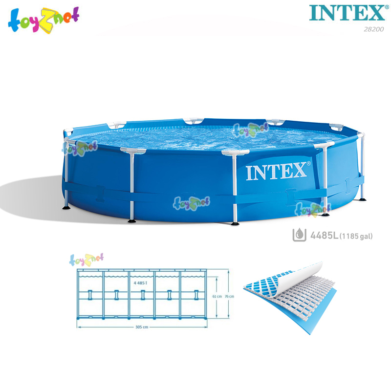 Intex 10ft Metal Frame Pool (3.05x0.76 m.) No.28200