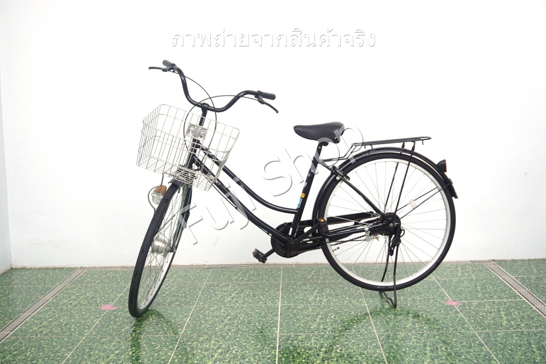 จักรยานแม่บ้านญี่ปุ่น - ล้อ 26 นิ้ว - ไม่มีเกียร์ - สีดำ [จักรยานมือสอง]