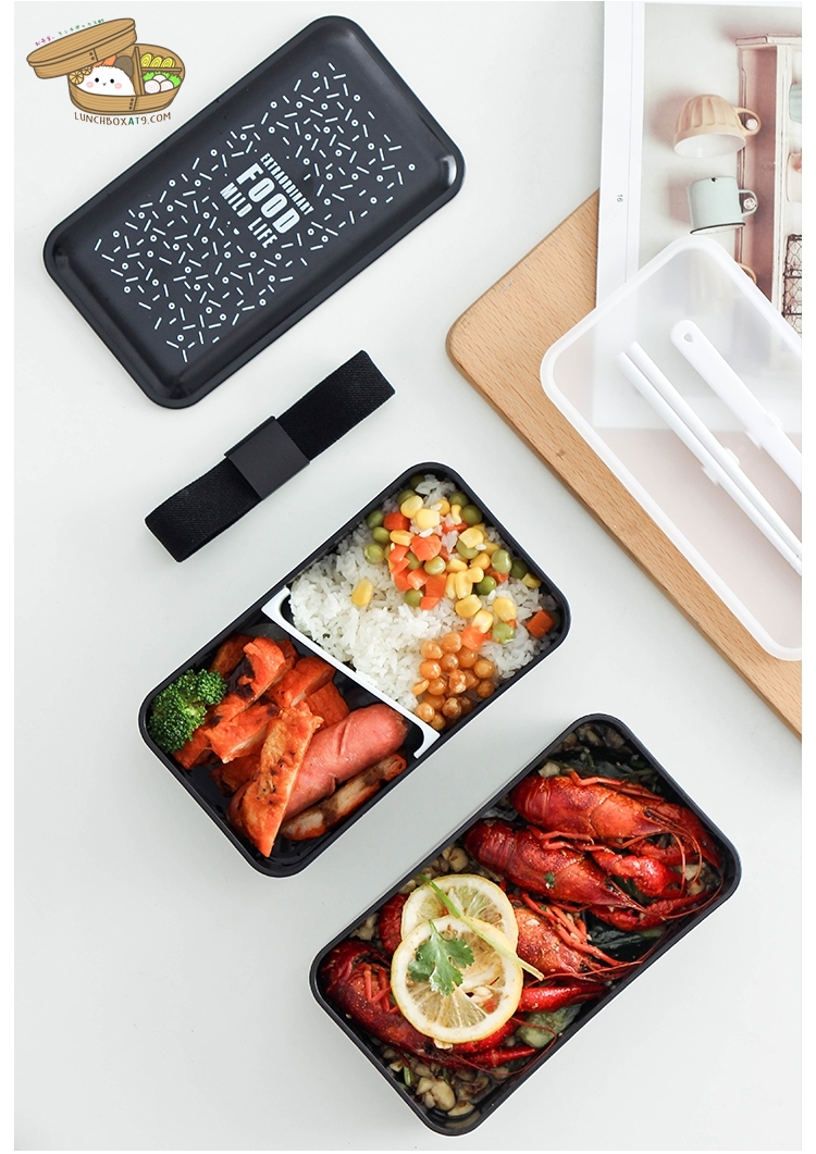New Pattern Microwave Japanese Lunch Box - กล่องข้าวญี่ปุ่นพลาสติกลายใหม่