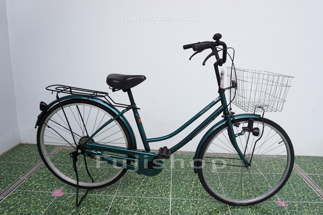 จักรยานแม่บ้านญี่ปุ่น - ล้อ 26 นิ้ว - ไม่มีเกียร์ - Fromage - สีเขียว [จักรยานมือสอง]