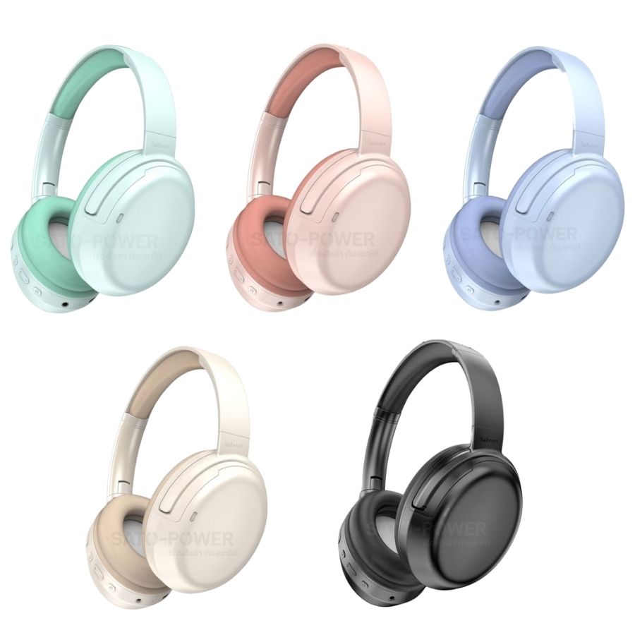 หูฟังบลูทูธไร้สาย แบบครอบหู 5.3 Wireless รุ่น C-2370 | ตัดเสียงรบกวน พับเก็บได้ Bluetooth Headphone