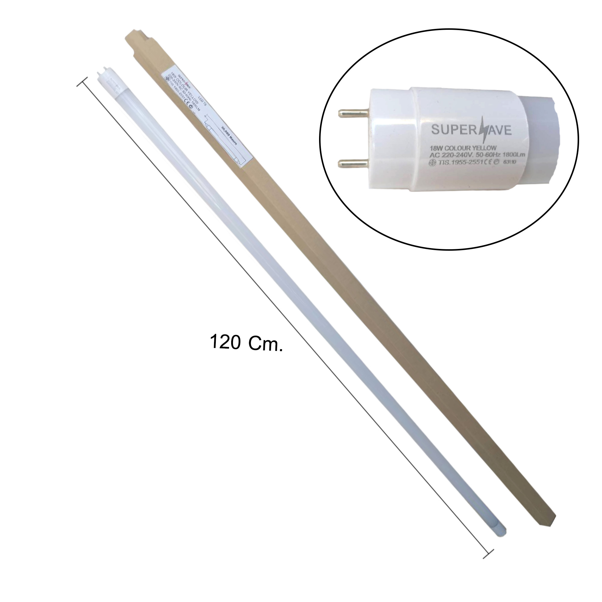 Supersave LED T8 18W Yellow