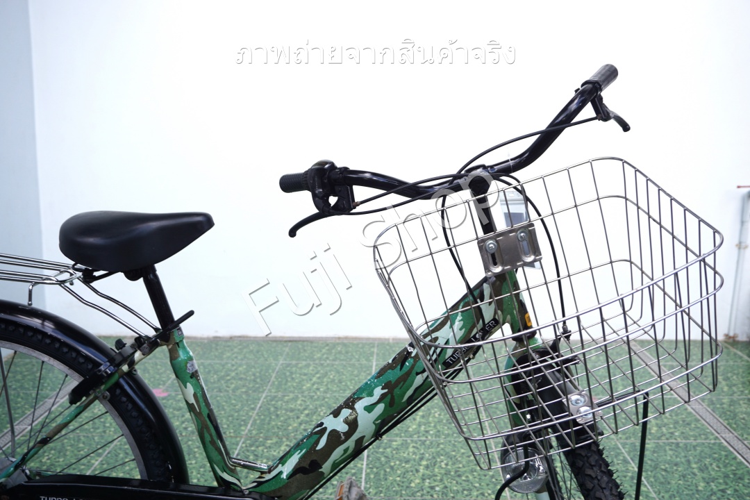 จักรยานแม่บ้านล้อโต ญี่ปุ่น - ล้อ 27.5x1.95 - เกียร์ 6 สปีด - ไฟหน้าอัตโนมัติ - Turbo Lover - สีเขียว [จักรยานมือสอง]
