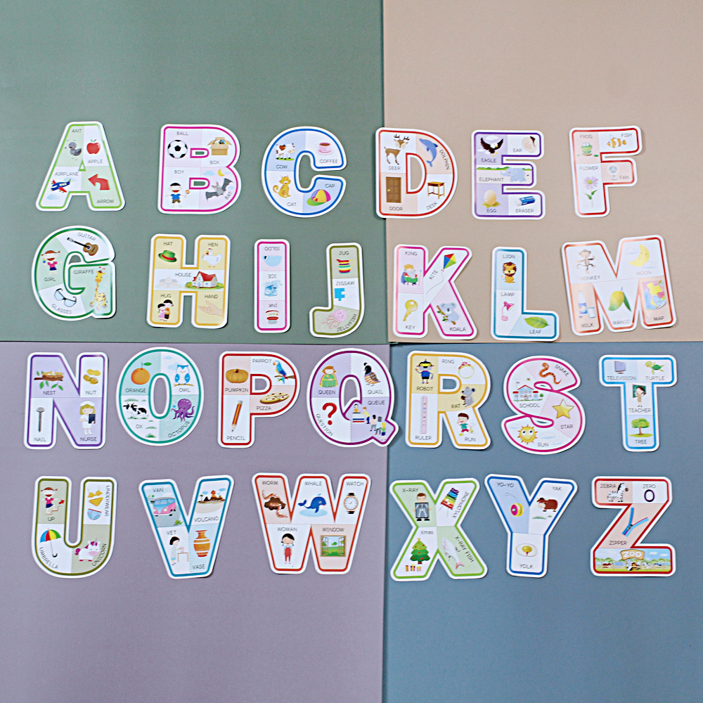 โปสเตอร์ความรู้ A-Z Alphabet EP-802 เรียงอักษรจัดแต่งบอร์ด