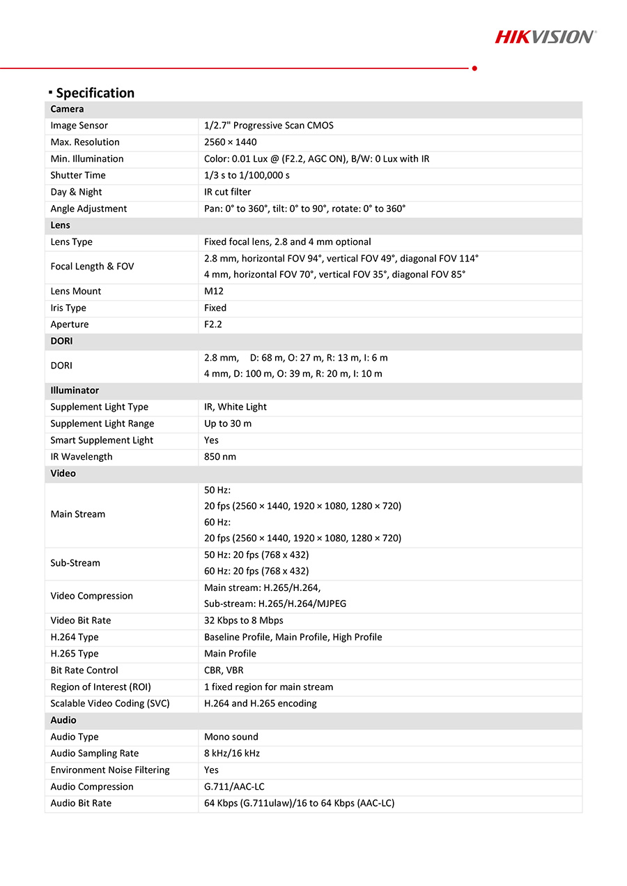 HIKVISION DS-2CD1043G2-LIDUF/4G/SL กล้องวงจรปิด 4G ใส่ซิม 4MP Smart Hybrid Light Colorvu มีไมค์และลำโพงในตัว BY BILLIONAIRE SECURETECH DS-2CD1043G2-LIDUF/4G/SL