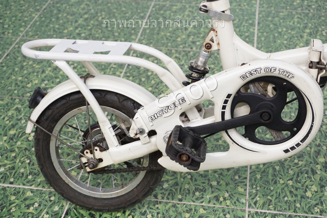 จักรยานพับได้ญี่ปุ่น - ล้อ 12.5 นิ้ว - ไม่มีเกียร์ - สีขาว [จักรยานมือสอง]