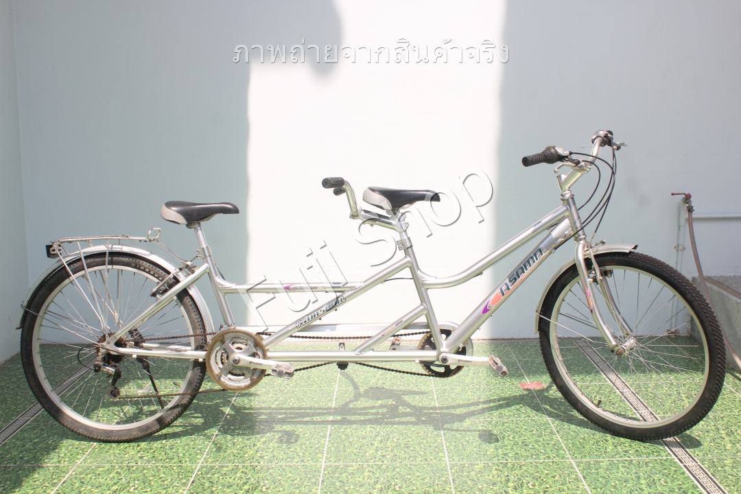 จักรยานญี่ปุ่น - ล้อ 26 นิ้ว - มีเกียร์ - Asama - สีเงิน [จักรยานมือสอง]