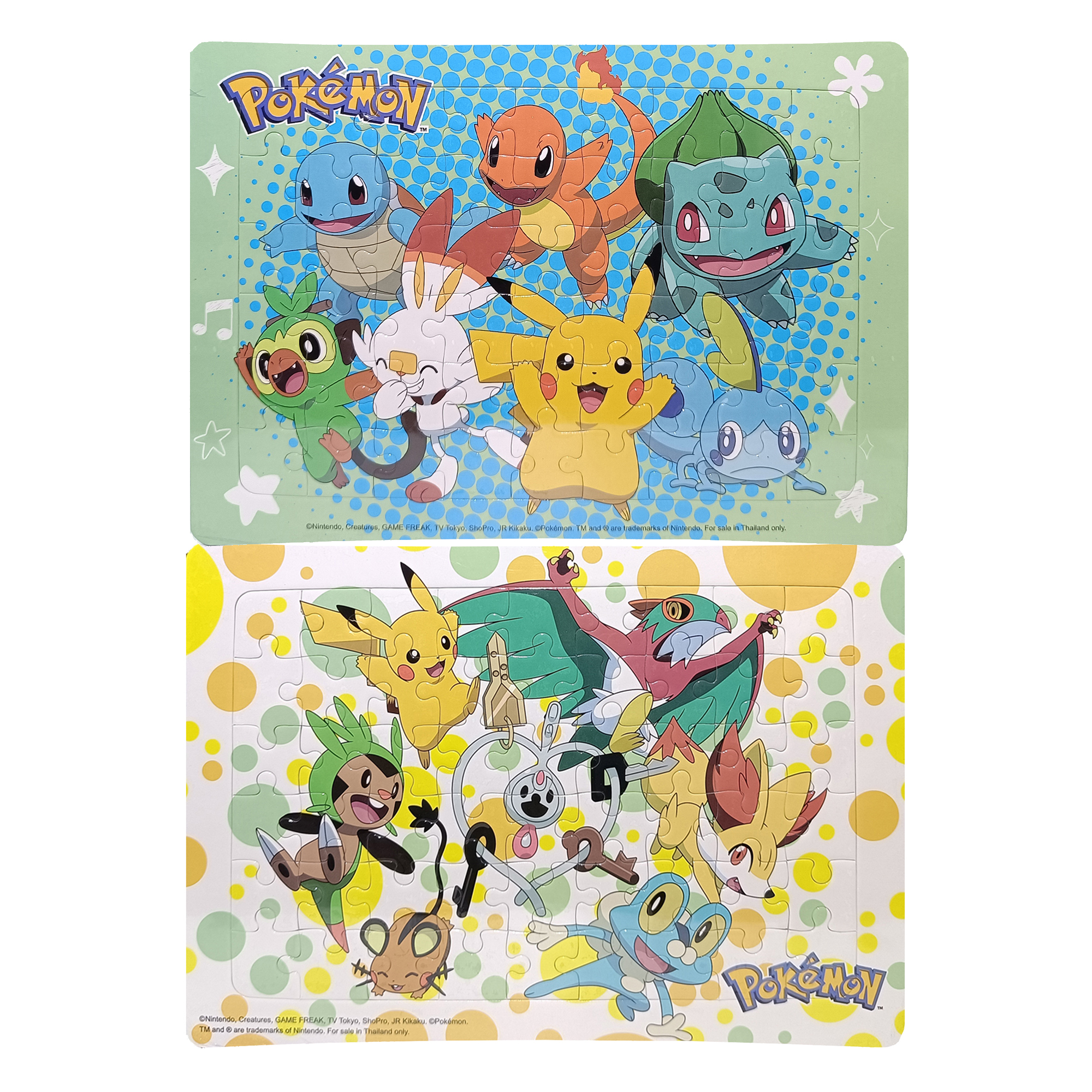 Jigsaw Puzzle 54 ชิ้น แผ่นขนาด L Pokemon ตัวต่อจิ๊กซอว์โปเกมอนพร้อมถาดรอง ของเล่นเสริมทักษะ Bongkoch MagicLand6