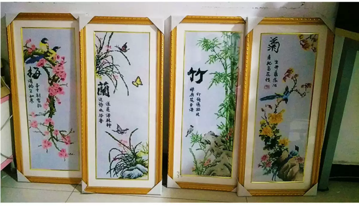 bloom-1026 *พร้อมส่ง* ชุดปักครอสติช นกน้อยกับกล้วยไม้ (ผ้า11CTพิมพ์ลาย ปัก 3 เส้นเล็ก) ขนาด 38*75 ซม. ผ้าครอสติช 11CTพิมพ์ลายปักบนผ้า ไหมคอตตอน 18 สี ผังลาย เข็ม