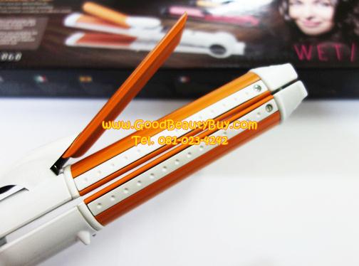เครื่องหนีบผมไฟฟ้า เครื่องม้วนผมไฟฟ้า Professional Hair Iron Clip 2in1 รุ่น Nova-6868T หนีบได้ทั้งผมเปียก-ผมแห้ง