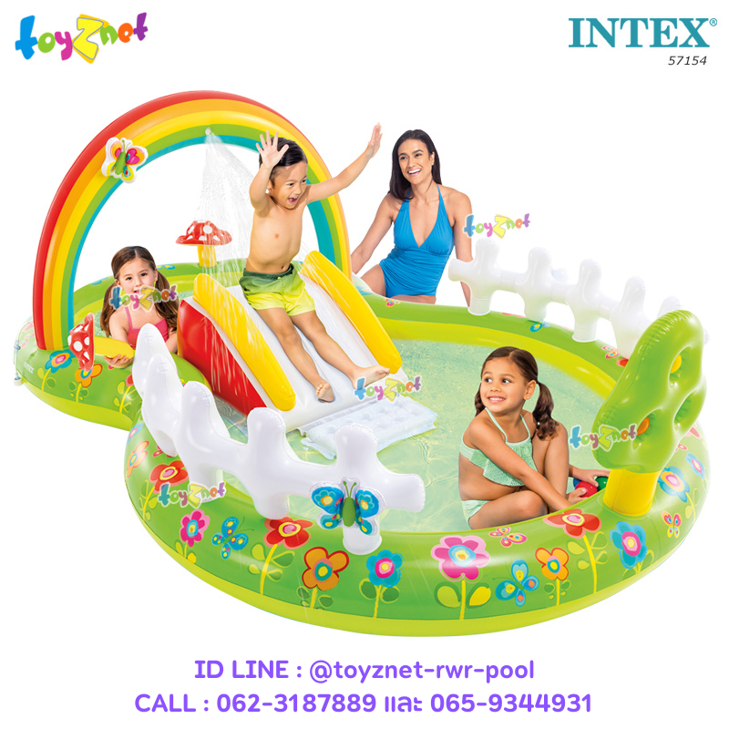 Intex ส่งฟรี สระน้ำสไลเดอร์ มาย การ์เด้น 2.90x1.80x1.04 ม. รุ่น 57154