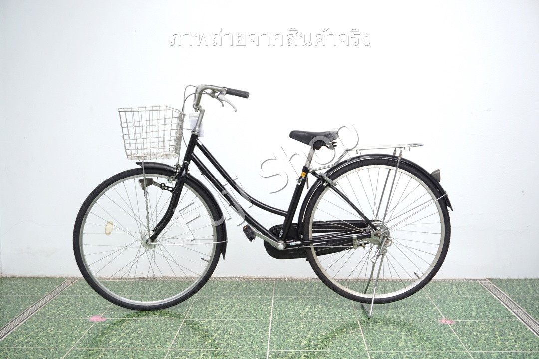 จักรยานแม่บ้านญี่ปุ่น - ล้อ 27 นิ้ว - ไม่มีเกียร์ - สีดำ [จักรยานมือสอง]
