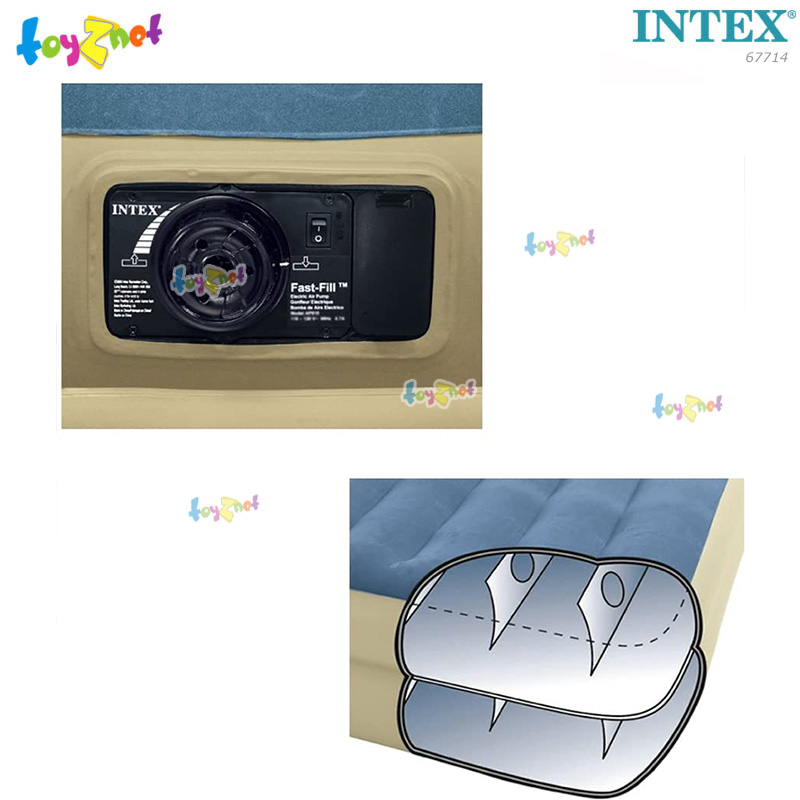 Intex Pillow Rest Raised Airbed w/Built-in AC Electric Pump - Queen no.67714