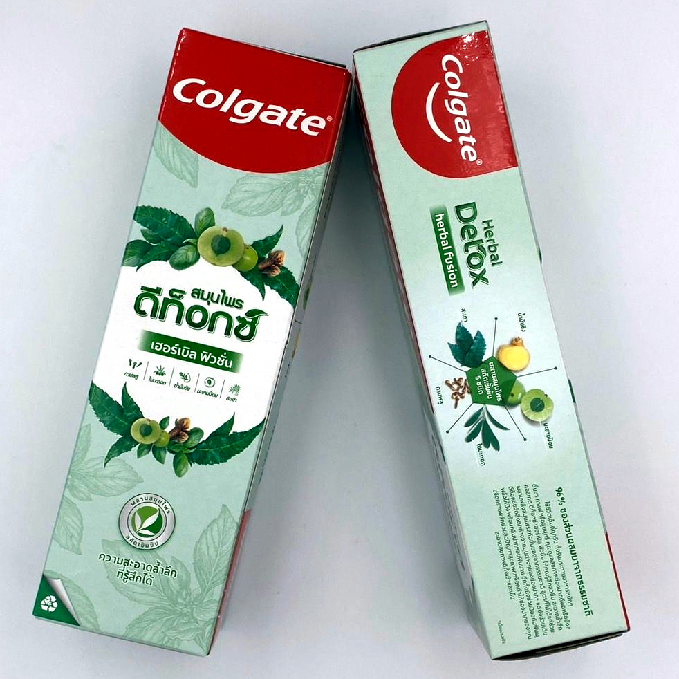 ยาสีฟัน คอลเกต ปัญจเวท สมุนไพร ดีท็อกซ์ เฮอร์เบิล ฟิวชั่น 120 กรัม Colgate Panjavet Herbal Detox herbal fusion 120 g.