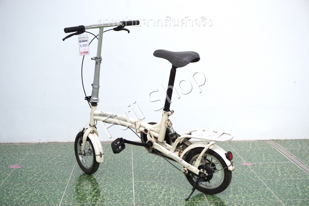 จักรยานพับได้ญี่ปุ่น - ล้อ 12.5 นิ้ว - ไม่มีเกียร์ - สีขาว [จักรยานมือสอง]