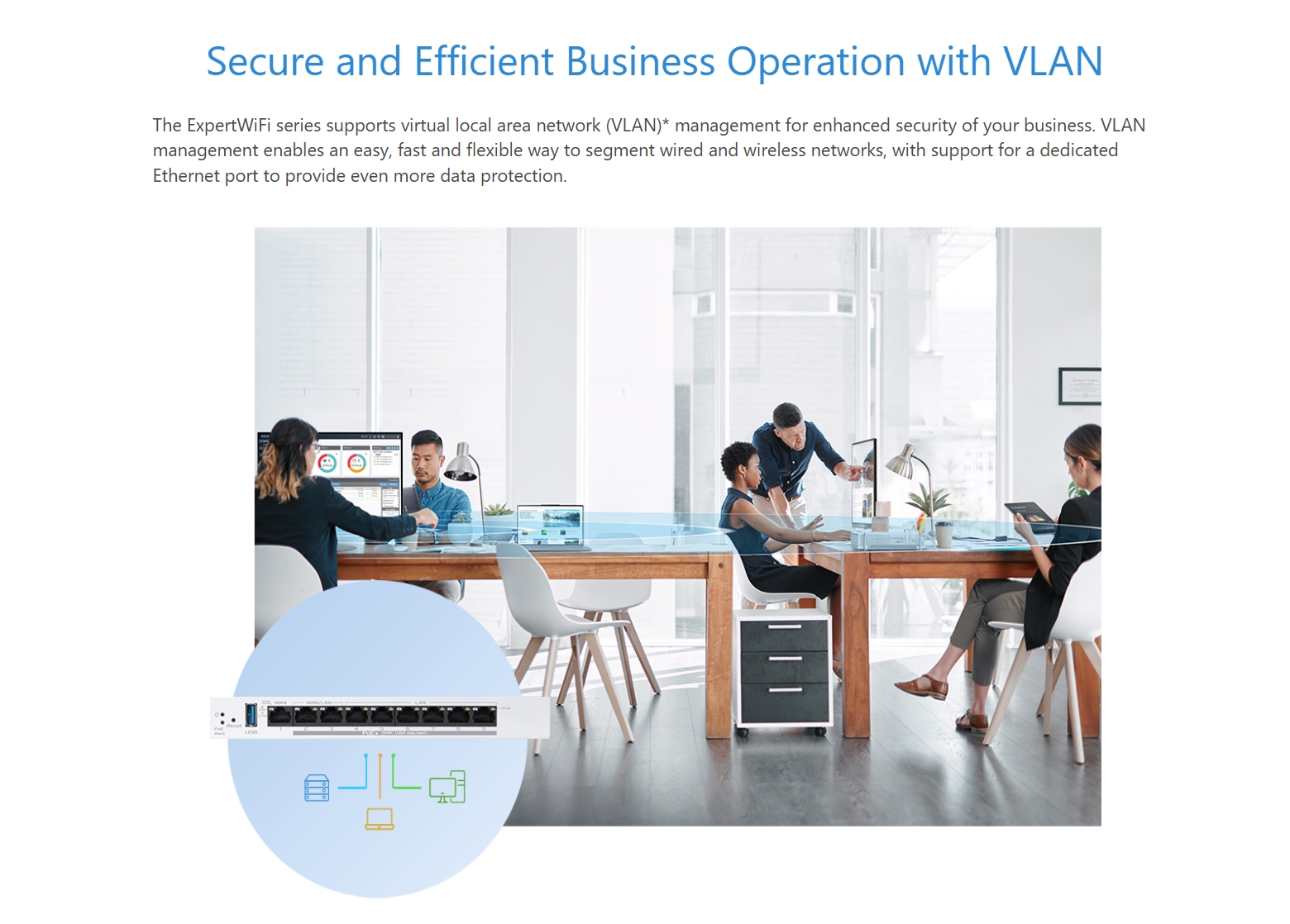 ASUS EBG19P : Gigabit PoE+ VPN wired router, 8 PoE+ ports, 123W, Up to 3 WAN ethernet ports + 1 USB WAN BY BILLIONAIRE SECURETECH EBG19P