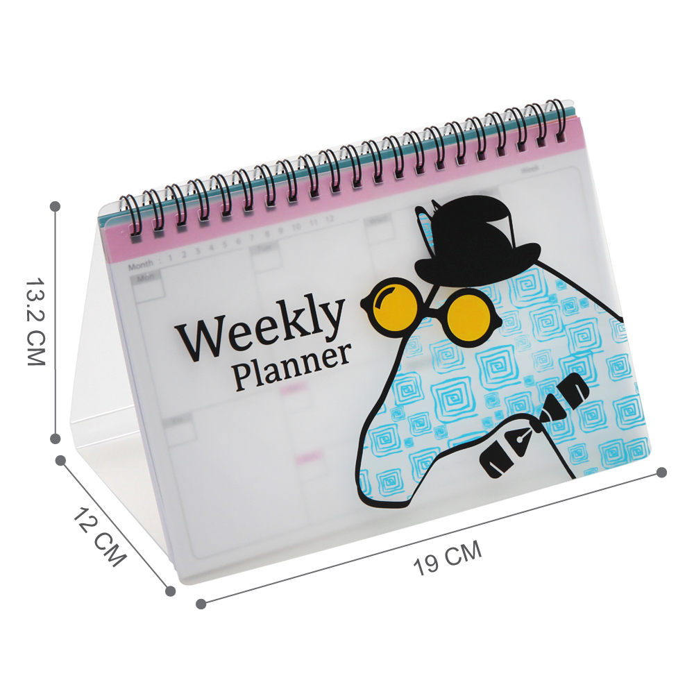 ขนาดสมุดปฏิทินรายสัปดาห์ ST-302 เมื่อกางออก