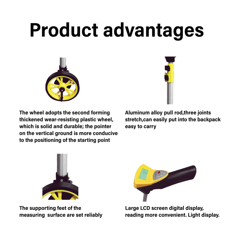 GLINK GLT-106 / GLT106 ล้อวัดระยะทาง 100 กิโลเมตร Tool Distance Measuring Wheel + LCD Screen BY BILLIONAIRE SECURETECH GLT-106