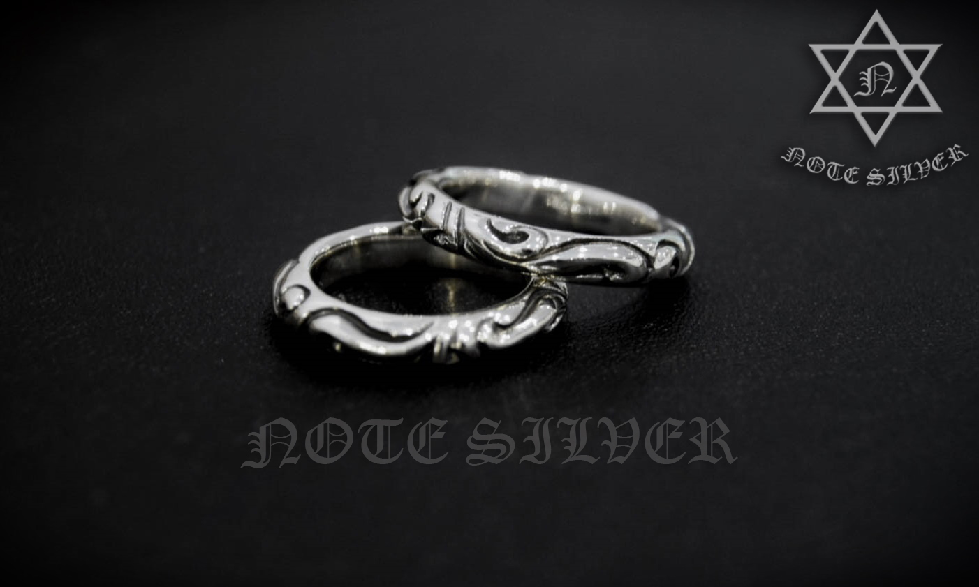 แหวนเงินแท้ ทรงกลมลายกราฟฟิก Sterling Silver NSRG NSRG2693