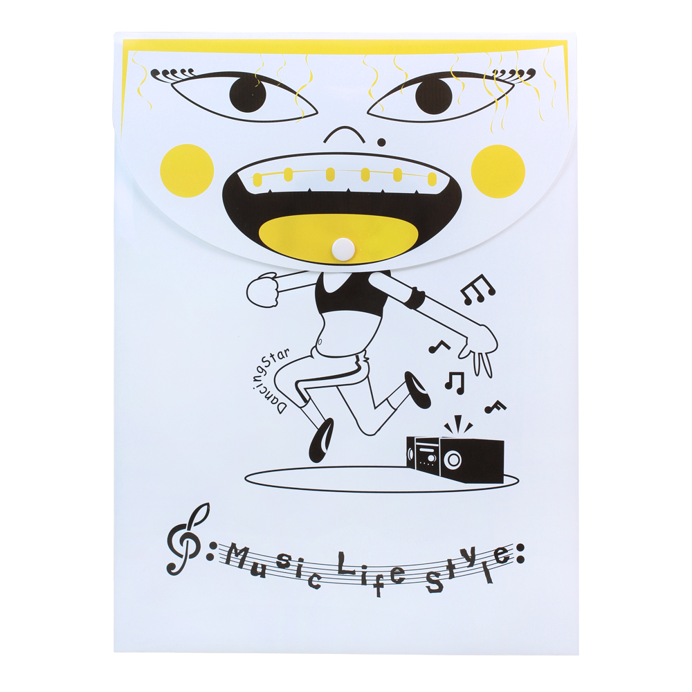 ซองกระดุม A4 ลายหัวโต PP-225Q Dancing star