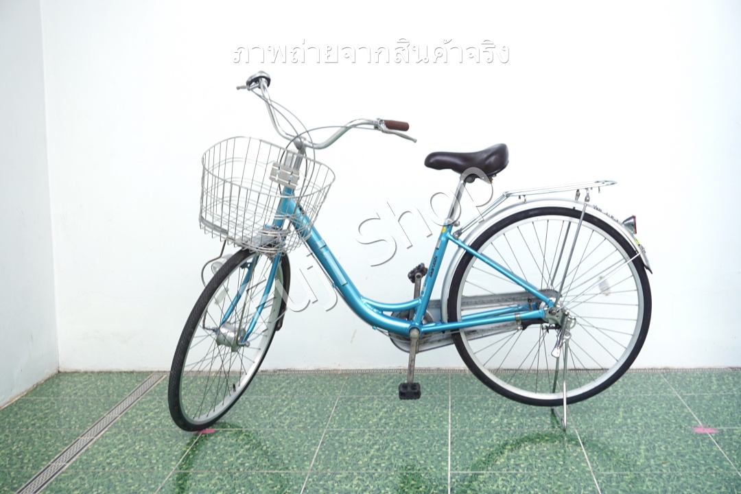 จักรยานแม่บ้านญี่ปุ่น - ล้อ 26 นิ้ว - มีเกียร์ - อลูมิเนียม - สีฟ้า [จักรยานมือสอง]