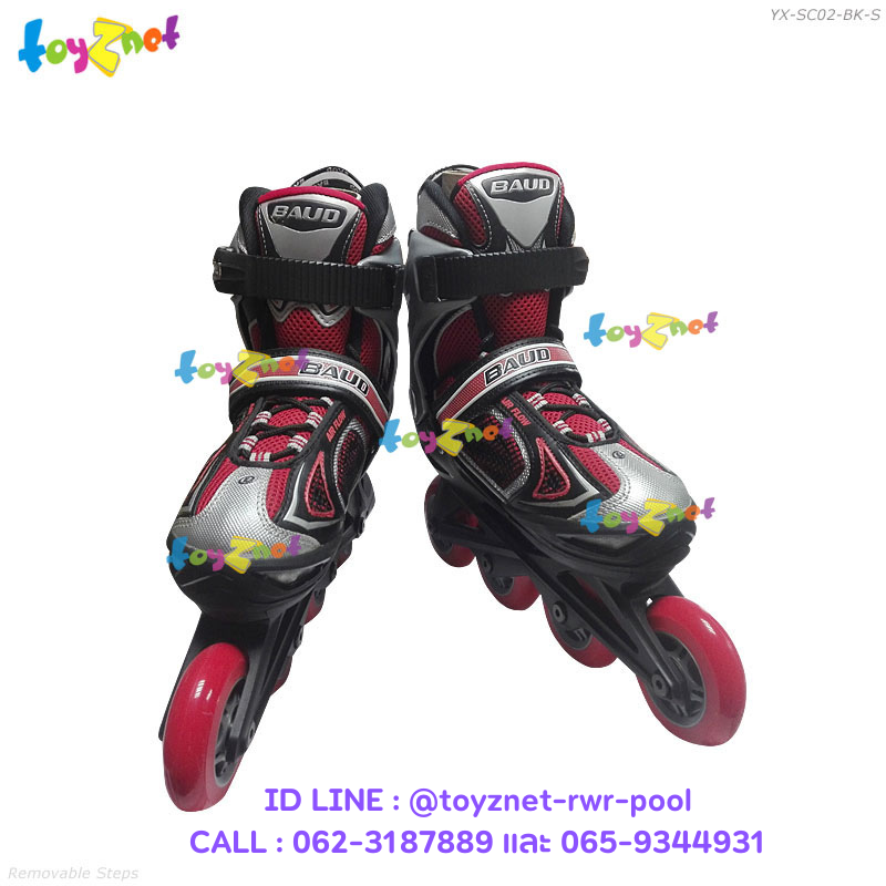 Inline Skates Black-Red S-Sized (29-32) no.YX-SC02-BK-S