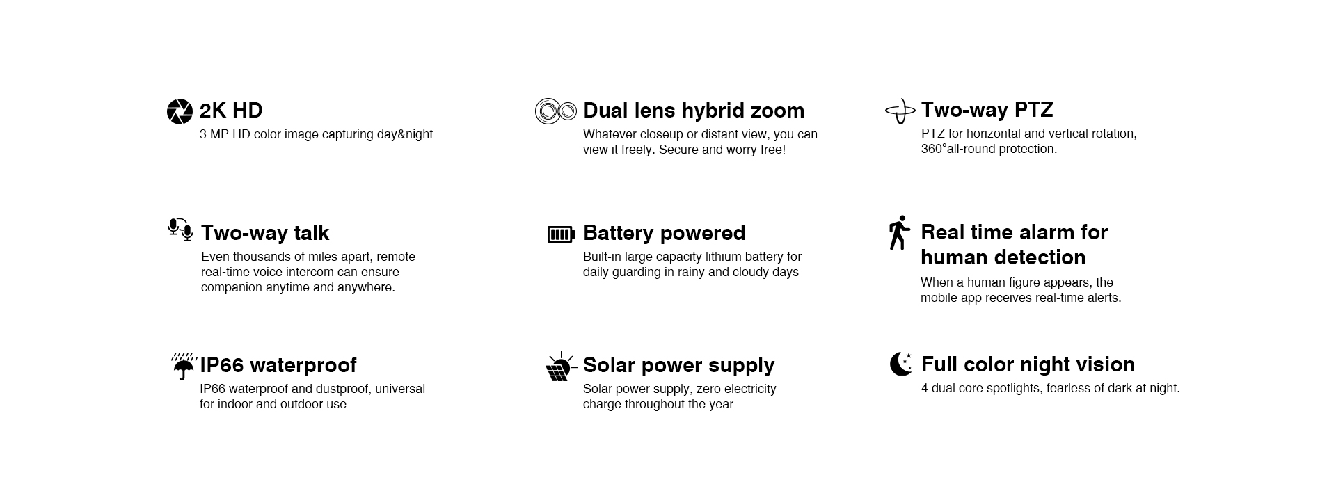 Vstarcam CB67D กล้องวงจรปิดระบบ IP WIFI 3 MP มี BATTERY 10000mAh + แผง SOLAR CELL กล้องเลนส์คู่ มีไมค์และลำโพงในตัว Color Night Vision ติดตั้งภายนอกได้ BY BILLIONAIRE SECURETECH CB67D
