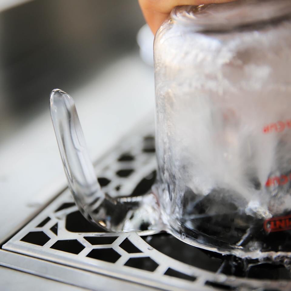 Rinser สเตนเลส ที่ฉีดล้างแก้ว 1 หัวฉีดหัวหมี ลายรังผึ้ง