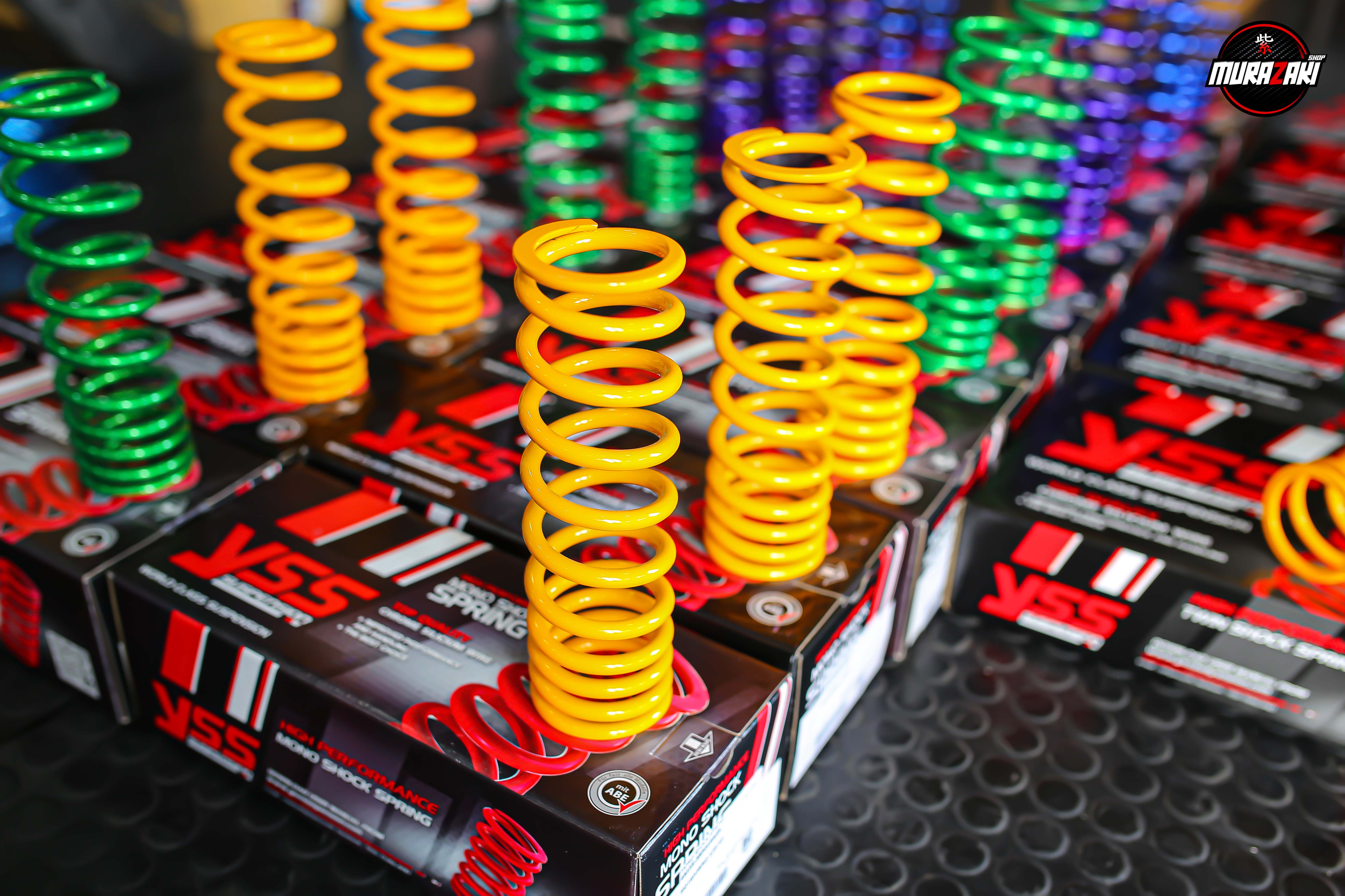 สปริงทำสี YSS GTX สีเพาเดอร์โค๊ด ราคาซื้อขาด900 ราคาสับ600