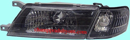 ไฟหน้าเพชร NISSAN SUNNY B14 94-99 ดำ พร้อมมุมดำ