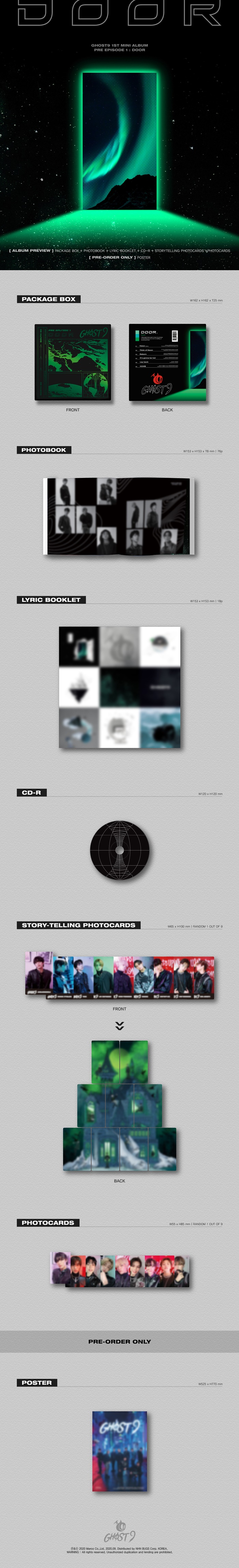 [PRE-ORDER] GHOST9 - 1st Mini Album "PRE EPISODE 1 : DOOR"