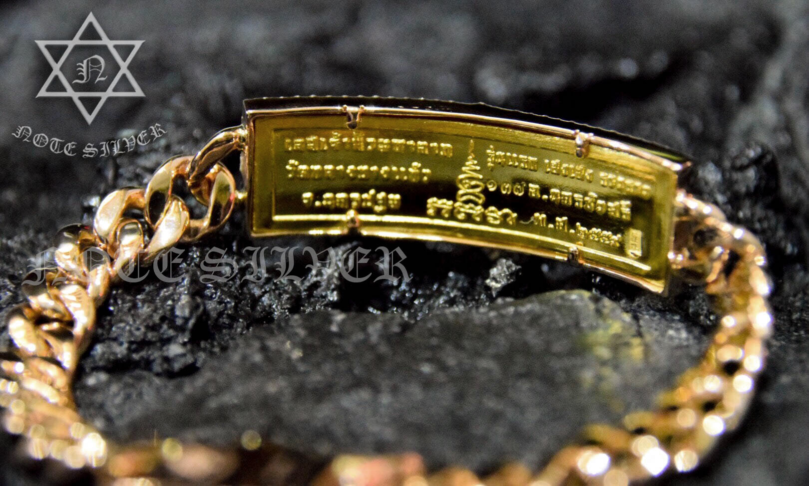 เลสข้อมือทองพิ้งโกลแท้ ยกซุ้มล้อมเพชร 18K Pink/Rose Gold (ไม่รวมหน้าเลสทองคำ) NSPG1710