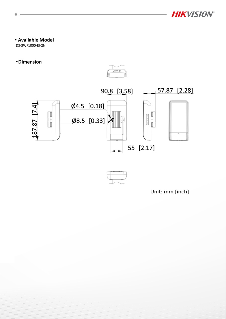 HIKVISION DS-3WF1000-EI-2N 2.4Ghz 300Mbps 1KM Wireless Bridge Kit 7dBi 2 x 2 MIMO antenna BY BILLIONAIRE SECURETECH DS-3WF1000-EI-2N