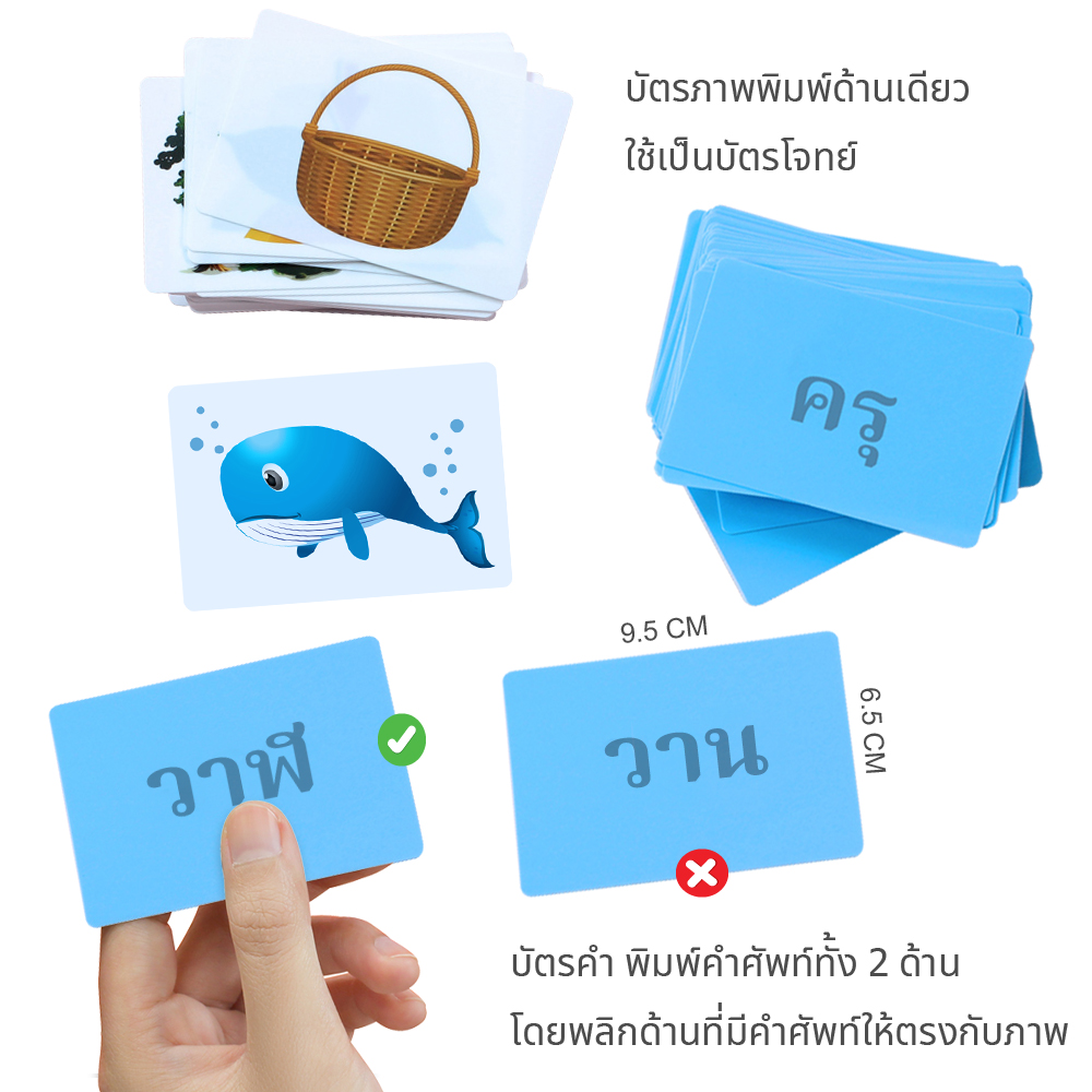 บัตร เกมจับคู่ บัตรคำ ชุดคำพ้องรูปพ้องเสียง ET-217