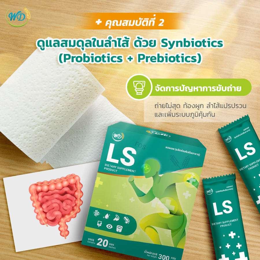 อาหารเสริม ปรับสมดุลลำไส้ กันกรดไหลย้อน (LS)