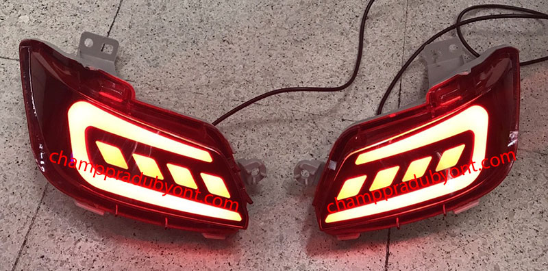 ไฟทับทิมกันชนท้าย TOYOTA VIOS 2017 แดง LED