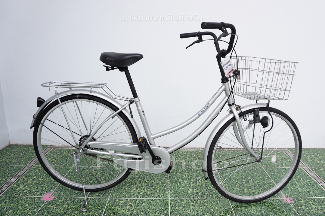 จักรยานแม่บ้านญี่ปุ่น - ล้อ 26 นิ้ว - ไม่มีเกียร์ - สีเทา [จักรยานมือสอง]