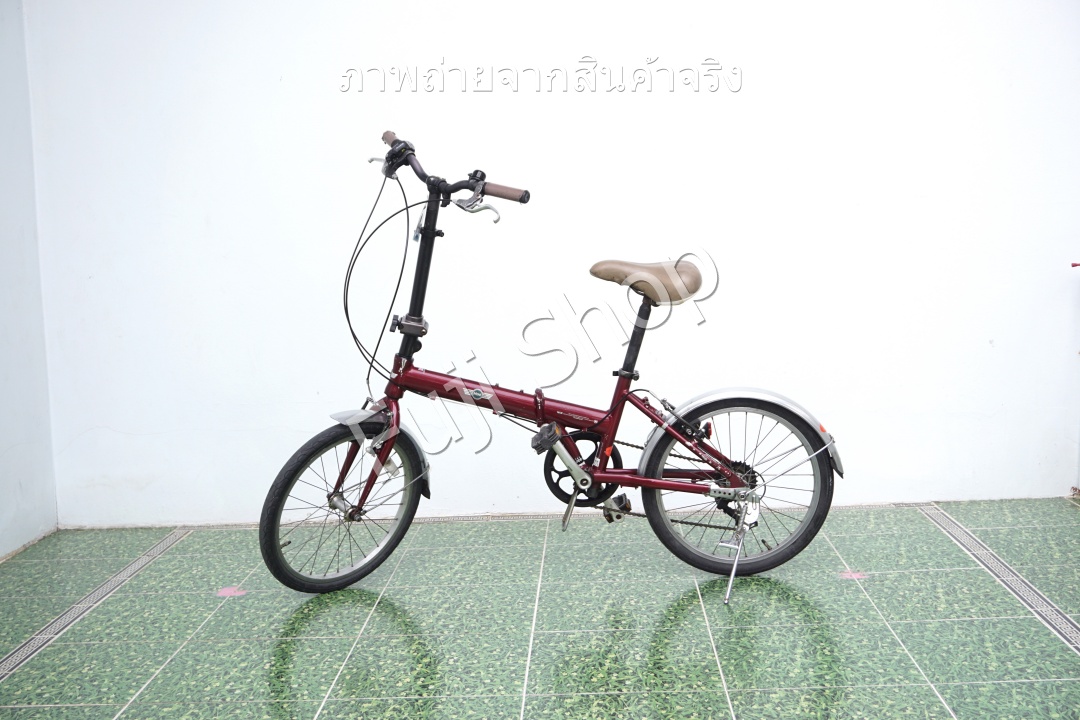 จักรยานพับได้ญี่ปุ่น - ล้อ 20 นิ้ว - มีเกียร์ - อลูมิเนียม - Mini Cooper - สีแดง [จักรยานมือสอง]
