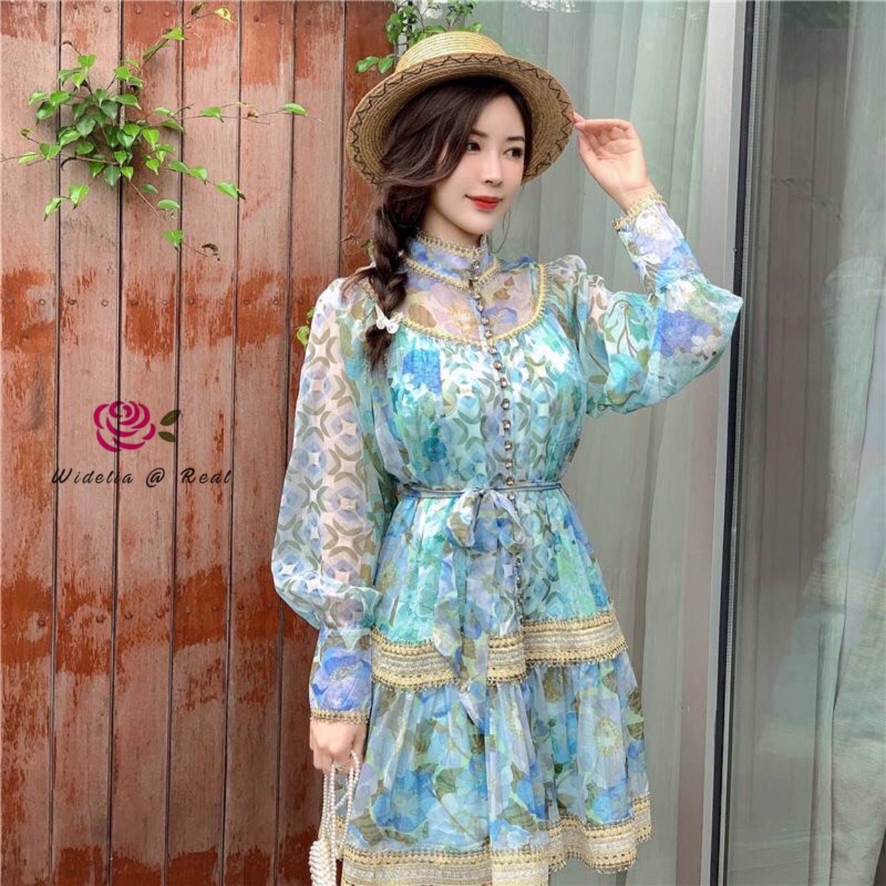 * Pre - Order *ZMM Dress เดรสแขนยาวพองแสนสวย