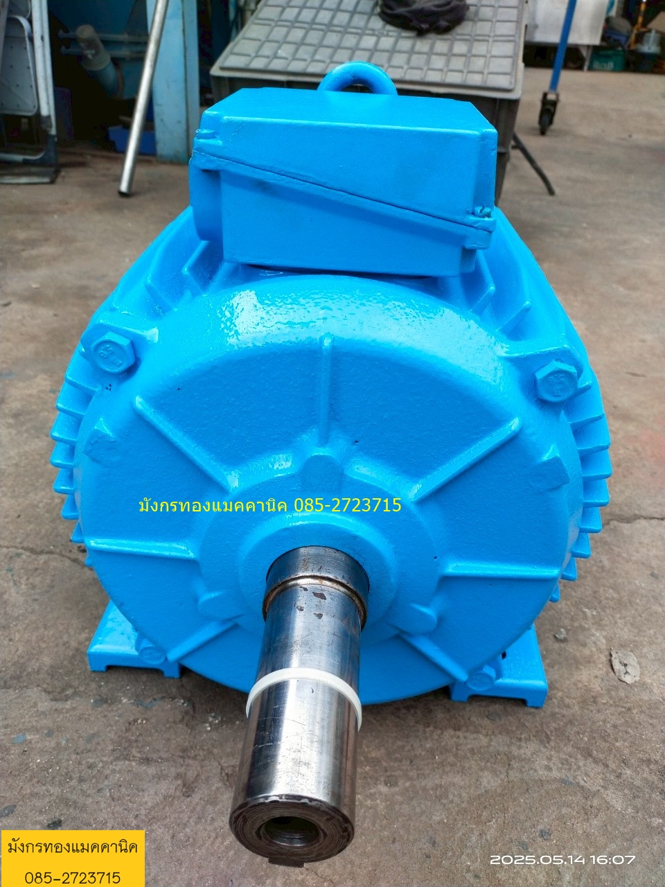 มอเตอร์ made in POLAND ขนาด 25 แรง ใช้ไฟสามเฟส 380V ความเร็วรอบ 1470 รอบต่อนาที ลวดเดิมๆ หมุนนิ่ม เก็บสีใหม่