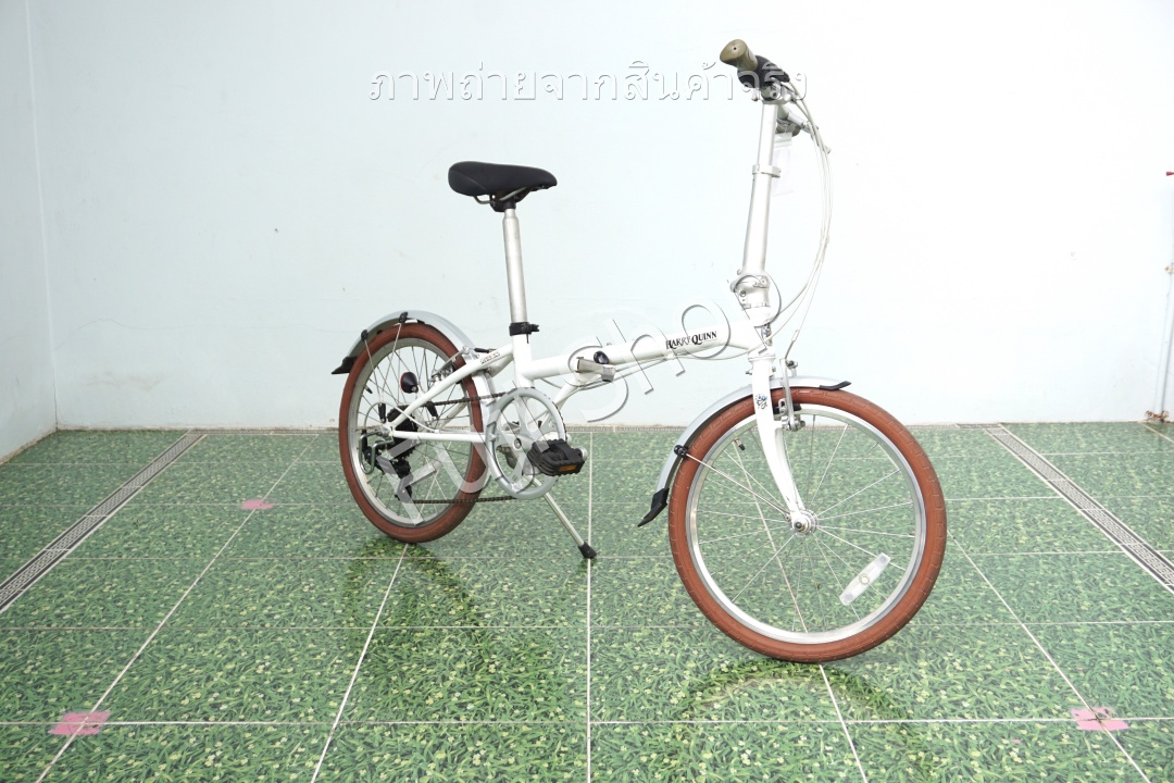 จักรยานพับได้ญี่ปุ่น - ล้อ 16 นิ้ว - มีเกียร์ - โครโมลี่ - Harry Quinn Grapes - สีขาว [จักรยานมือสอง]