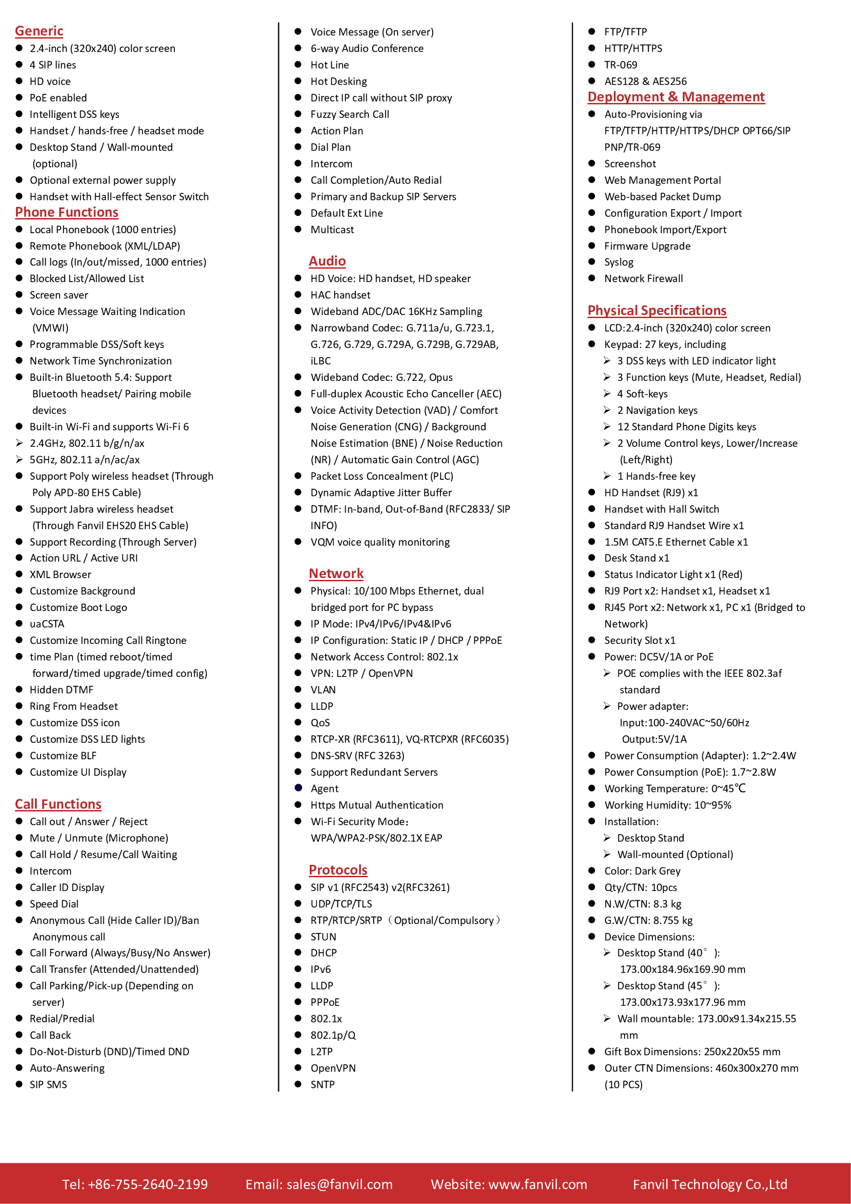 Fanvil V60W (รวม Adepter)
