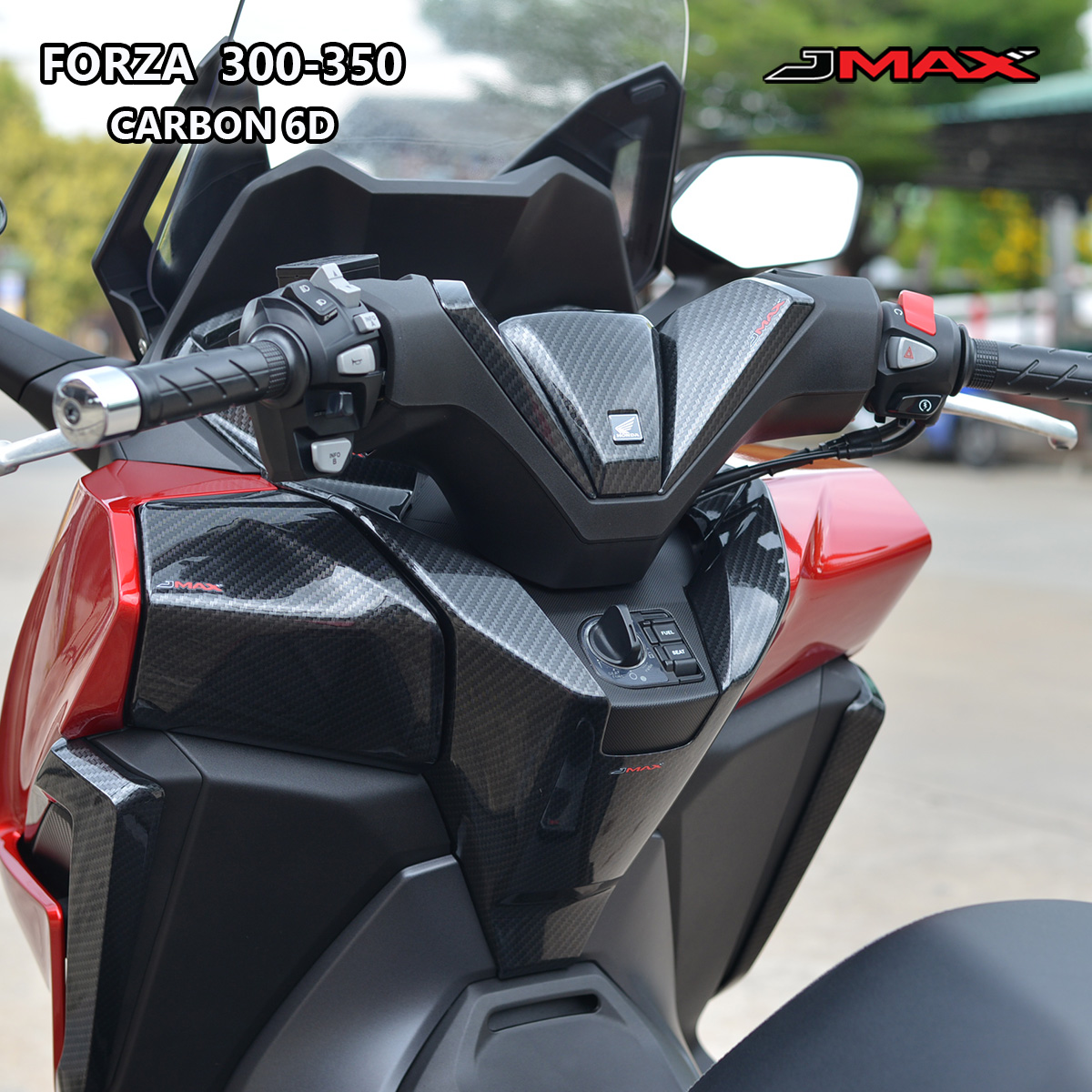 ฝาครอบแฮนด์บนชิ้นเล็ก ลายฟิมล์ 6D J-MAX FORZA 350 ราคา550