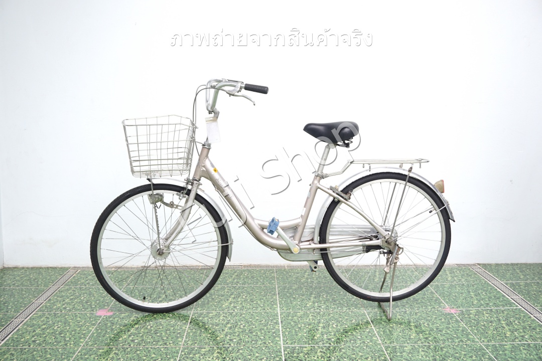จักรยานแม่บ้านญี่ปุ่น - ล้อ 24 นิ้ว - ไม่มีเกียร์ - อลูมิเนียม - สีทอง [จักรยานมือสอง]