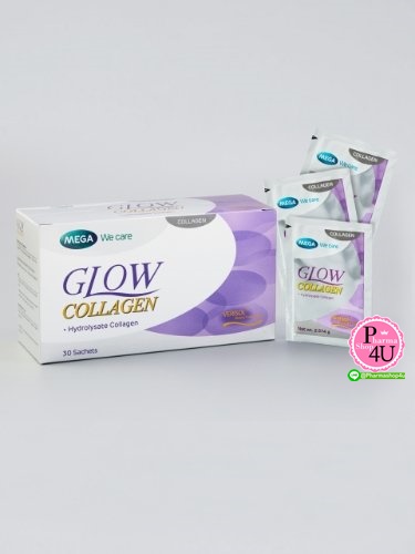 Mega We Care Glow Collagen 30ซอง Bioactive Collagen สูตรลิขสิทธิ์ Verisol