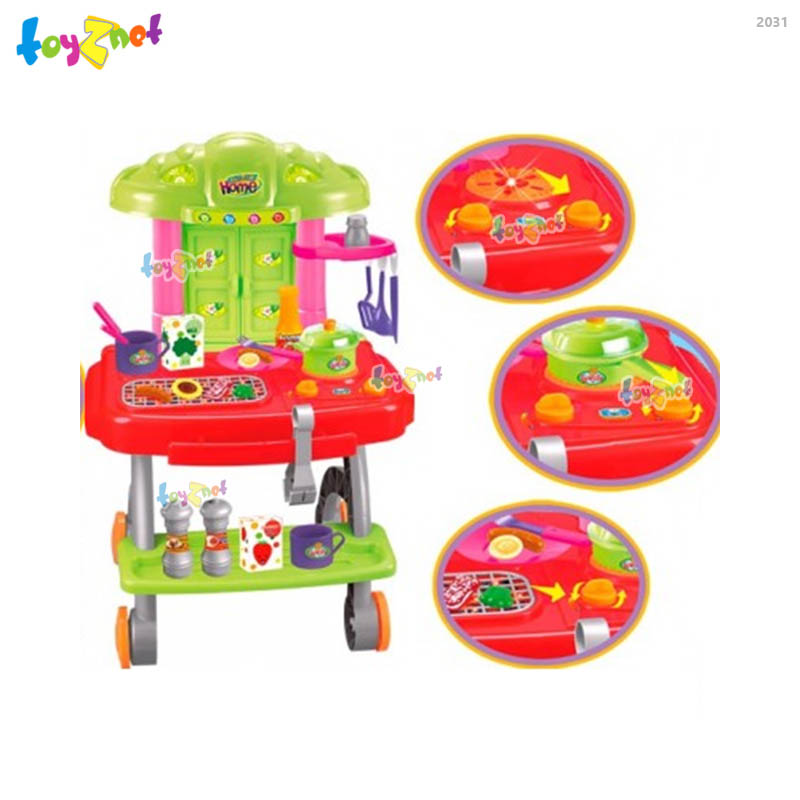 Toyznet ส่งฟรี ชุดโต๊ะครัวบาร์บีคิว (แดง-เขียว) รุ่น 2031