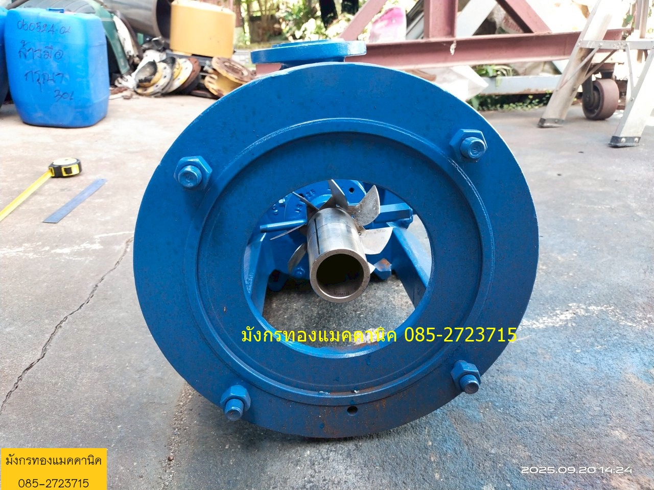 ปั๊มน้ำมันร้อน เข้า 2.5 ออก 2 นิ้ว ใบพัดด้านหลังสแตนเลส