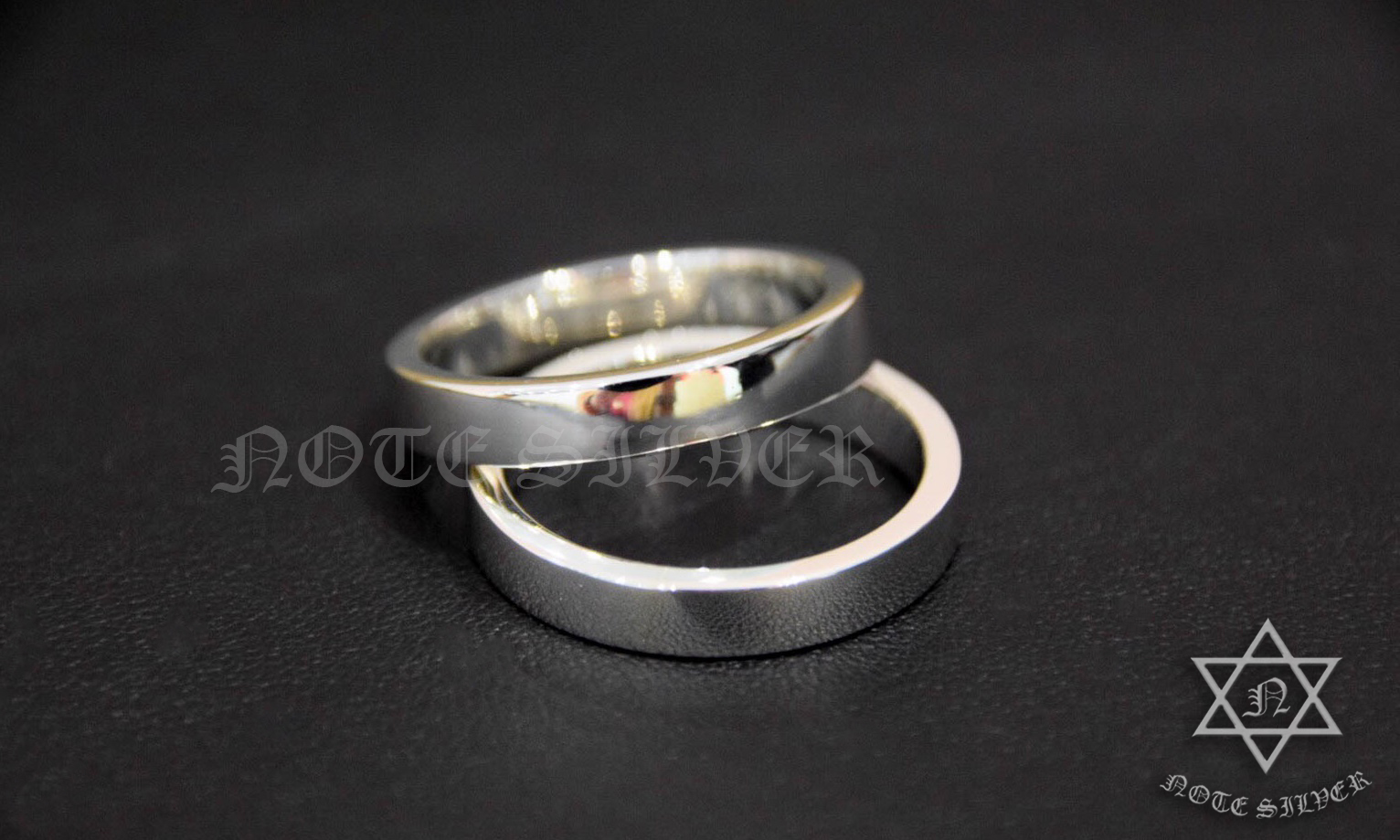 แหวนเงินแท้ แบบเรียบ ขนาดหน้ากว้าง 4mm Stelring Silver 925 NSRG2109